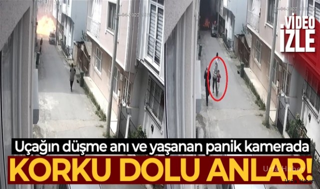 Bursa'da uçağın düşme anlarına ait yeni görüntüler ortaya çıktı