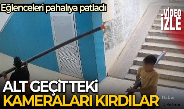 Çocukların alt geçitteki kameraları kırma eğlencesi pahalıya patladı