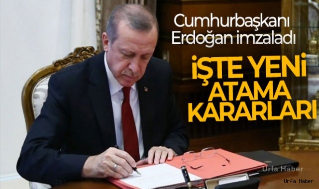 Cumhurbaşkanı Erdoğan imzaladı! İşte yeni atama kararları