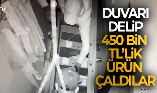 Duvarı delip girdikleri mağazadan 450 bin liralık ürün çaldılar