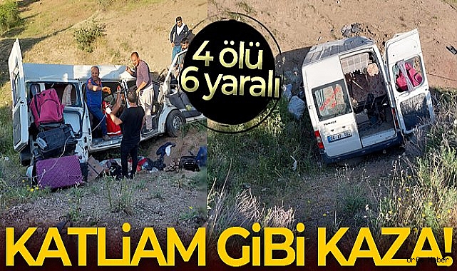 İşçileri taşıyan minibüs uçuruma yuvarlandı: 4 ölü, 6 yaralı