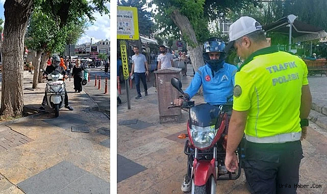 URFA’DA MOTOSİKLETLER CEZADAN KAÇAMADI