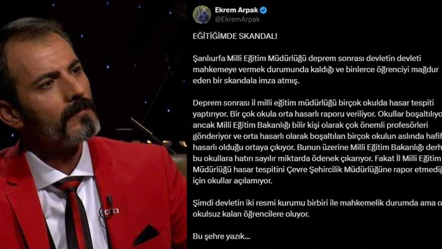 Ekrem Arpak'tan Eğitim Skandalı İddası: Devletin iki kurumu mahkemelik oldu!