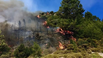 ANTALYA’DA ORMAN YANGININA MÜDAHALE SÜRÜYOR