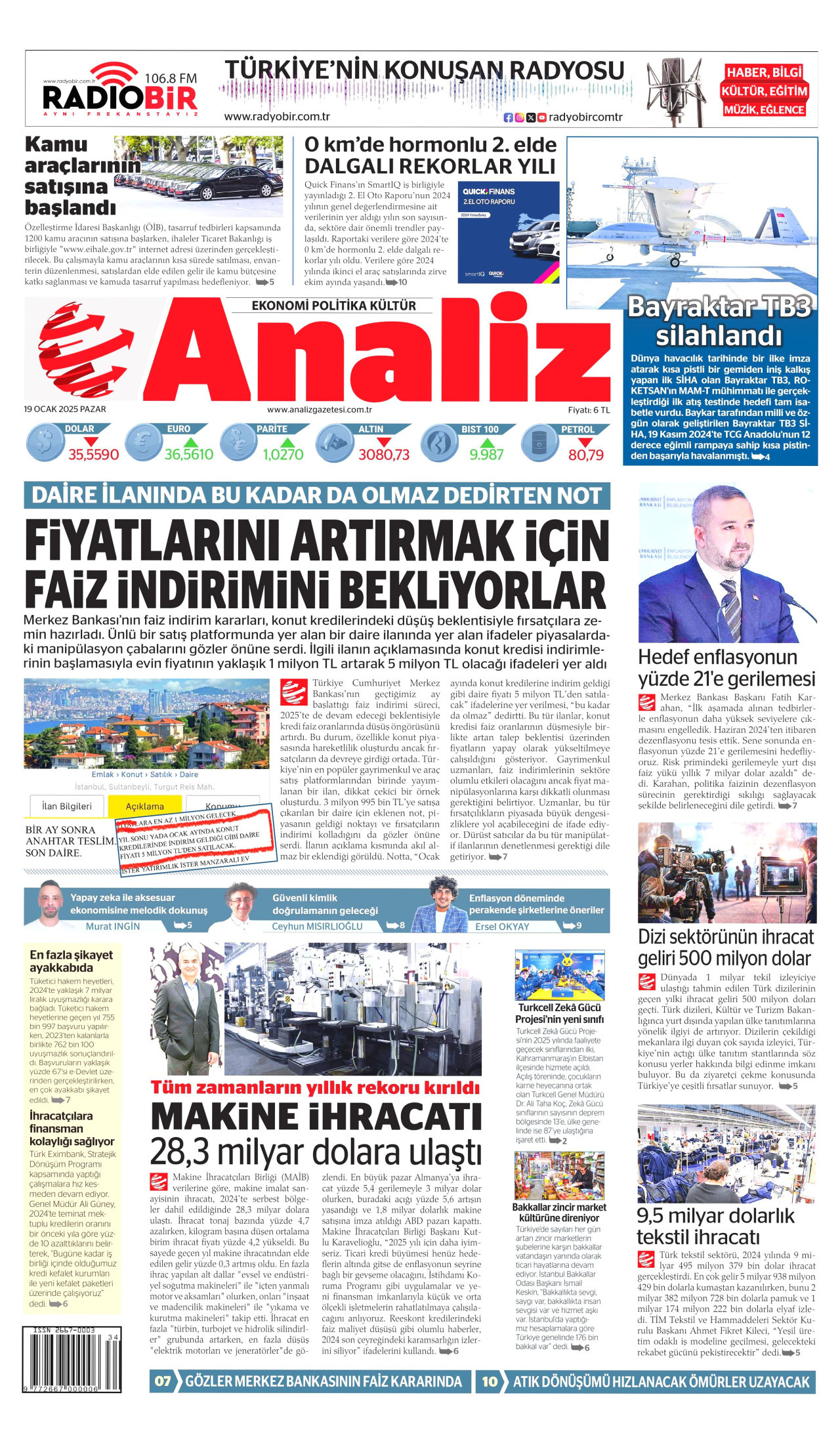 ANALİZ Gazete Manşeti